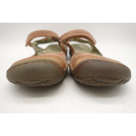 Keen Logo Red Brown Canvas Adjustable Bumper Toe Loafers Shoes Women's 8 - Picture 5 of 11